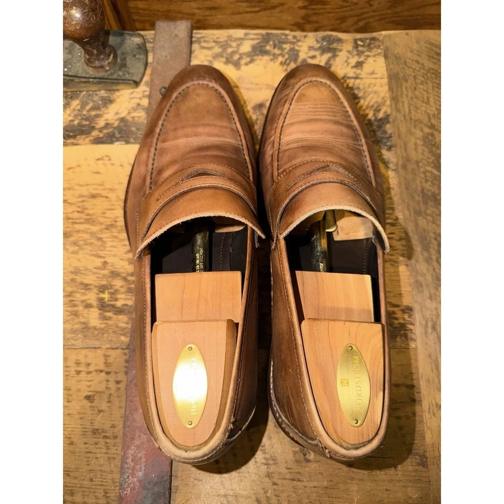 Johnston & Murphy Collection Italy Made Cormac Penny Loafers Size 10.5 Calfskin